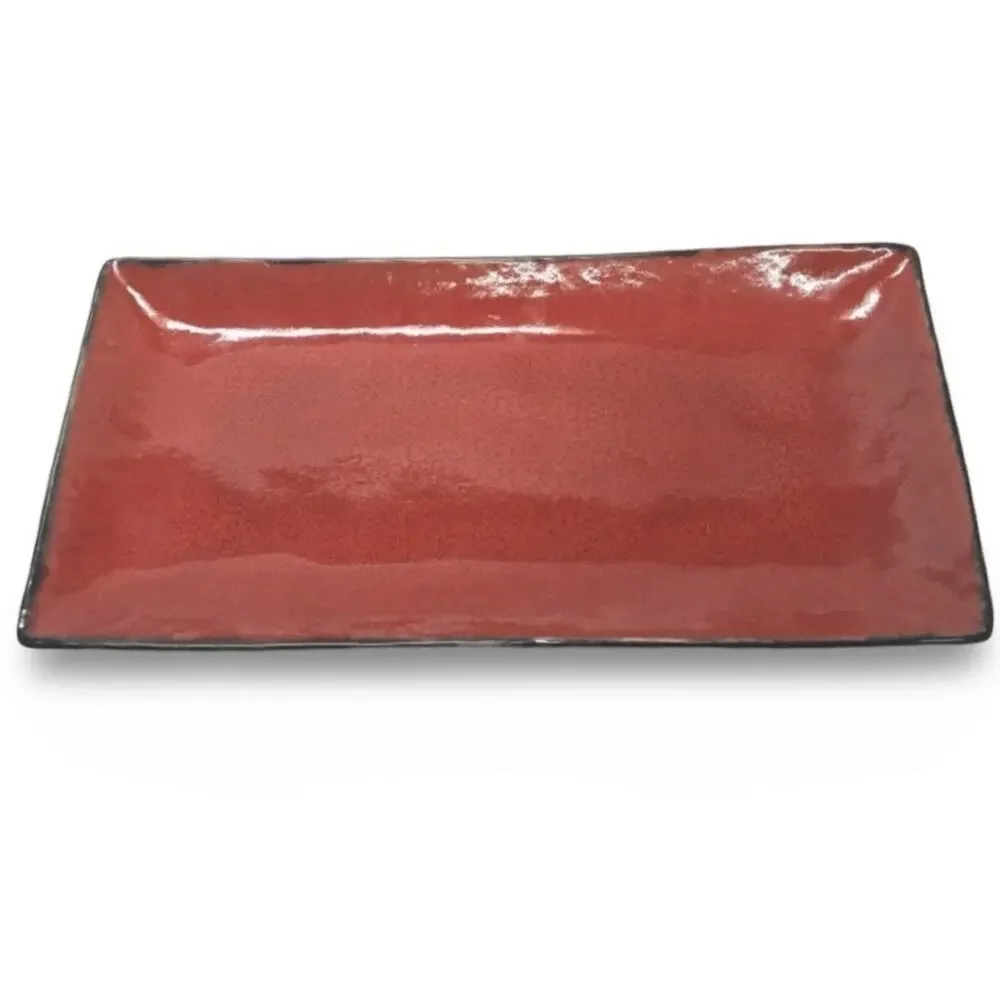 Enameled Ceramic Serving Tray